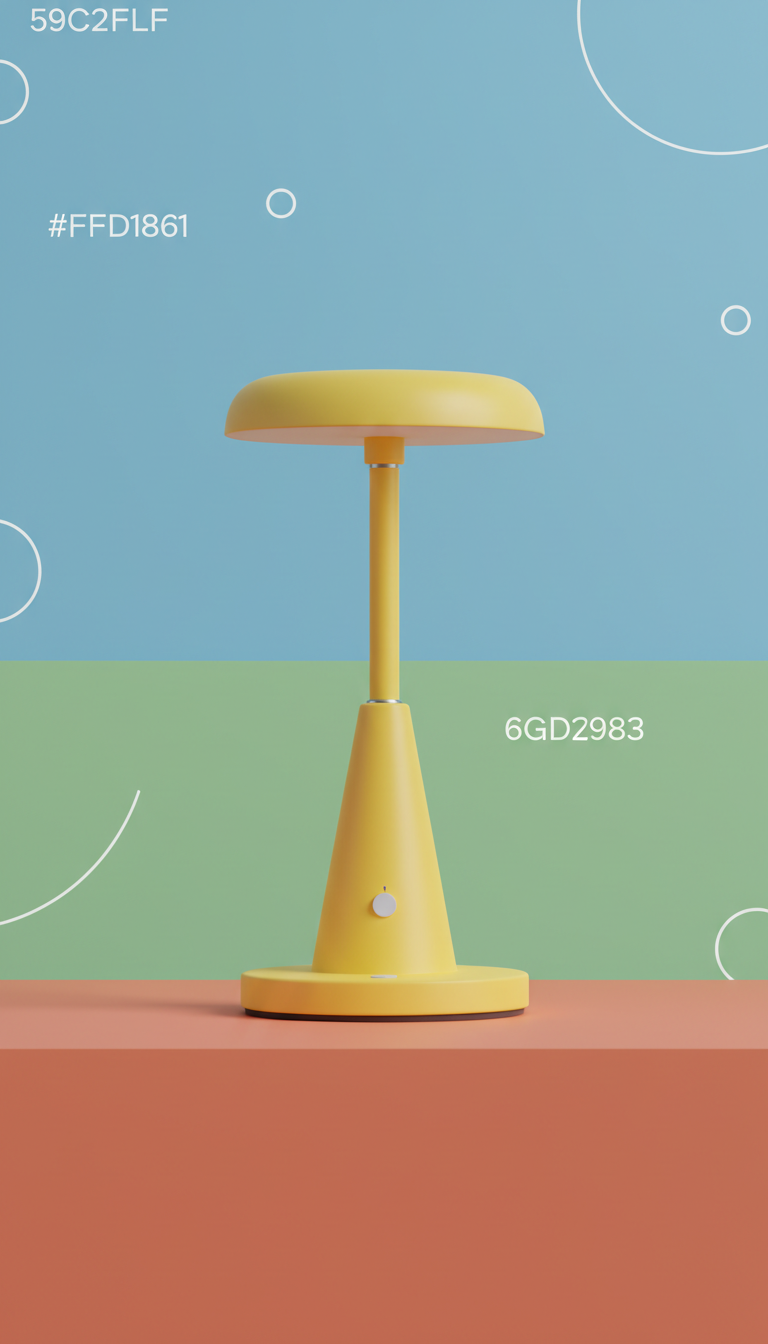 Sunny Yellow Wireless Desk Lamp