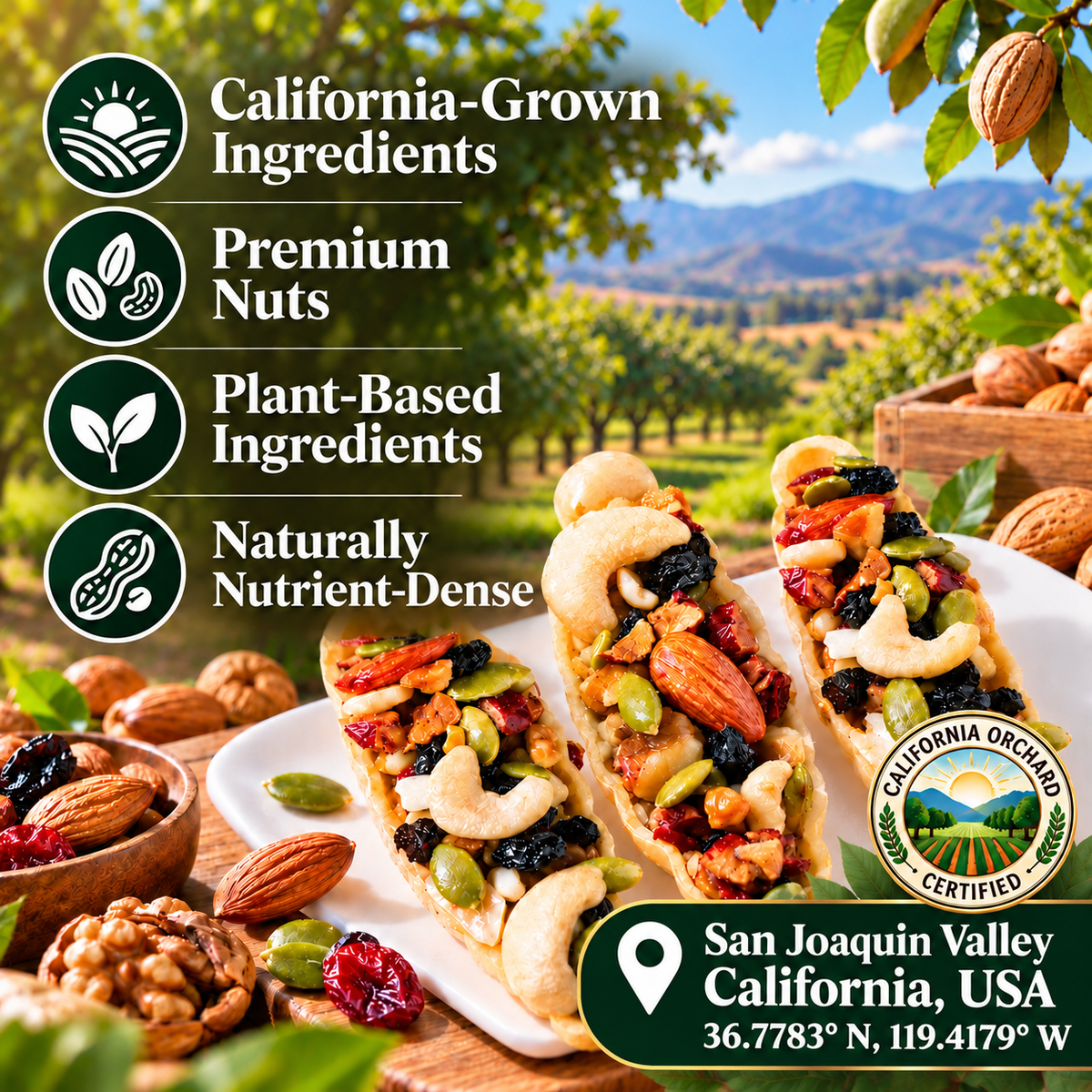 CALIFORNIA ORCHARD NUT BOATS™