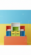 Coral Pop Modular Storage Bins