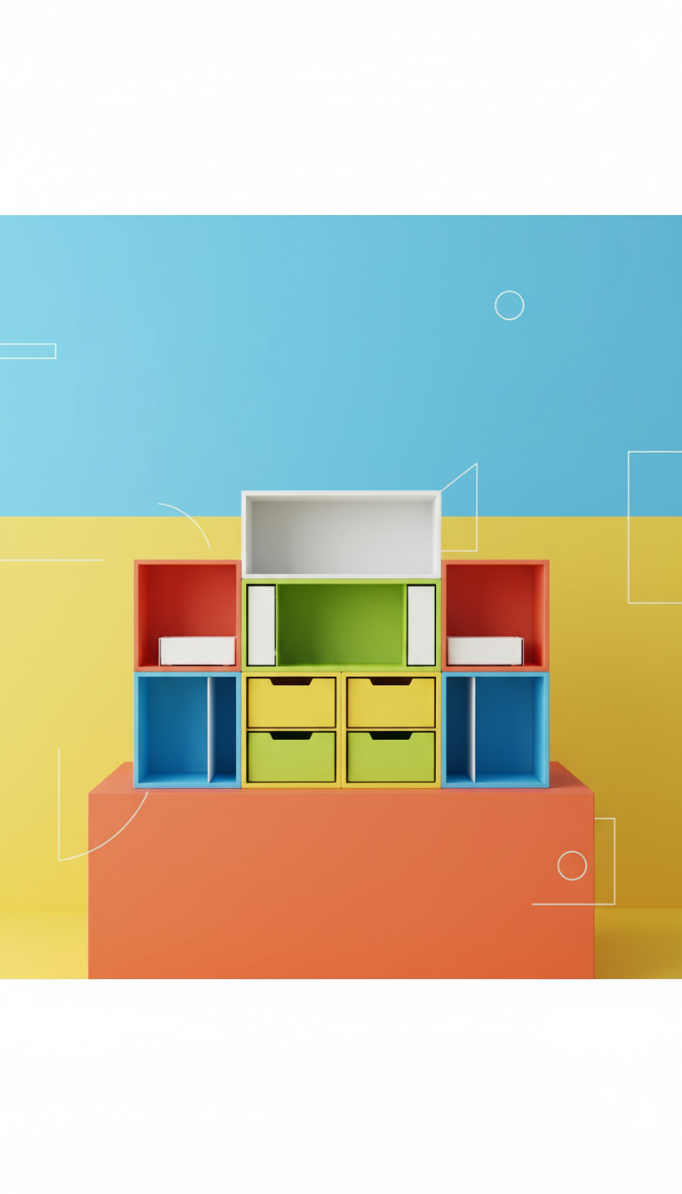 Coral Pop Modular Storage Bins